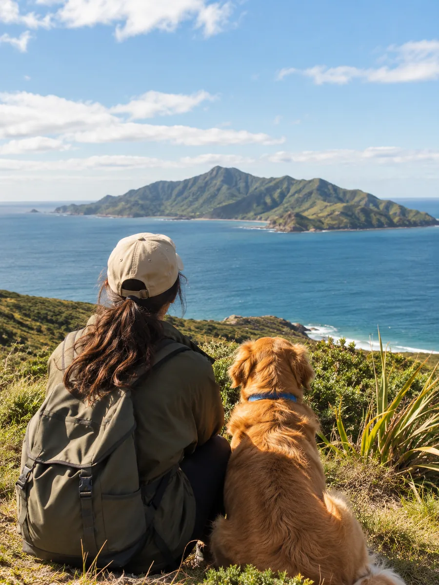 Aussicht im Naturschutzgebiet Kapiti Island